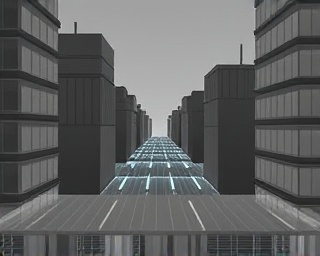 minimalistic network infrastructure, sleek and streamlined, optimizing global connectivity, photorealistic, simplified urban setting with clean lines, highly detailed, network activity depicted as gentle pulses of light, full HD, grayscale with touches of blue, soft directional lighting, shot with a standard lens.