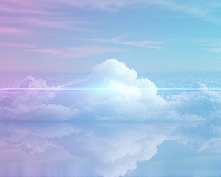 cloud infrastructure abstraction, ethereal and nebulous, orchestrating seamless data exchange, photorealistic, digital cloud formations merging with a natural skyline, highly detailed, cloud services represented as hovering holograms, 8K resolution, pastel rainbow spectrum, backlit, shot with an ultra-wide lens.